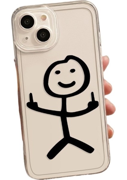 iPhone 13 Pro Için Çiftlere Özel Apple Telefon Kılıfı, Sade ve Kişiselleştirilmiş, Erkekler ve Kadınlar Için Eğlenceli - [orta Parmak] (Yurt Dışından)