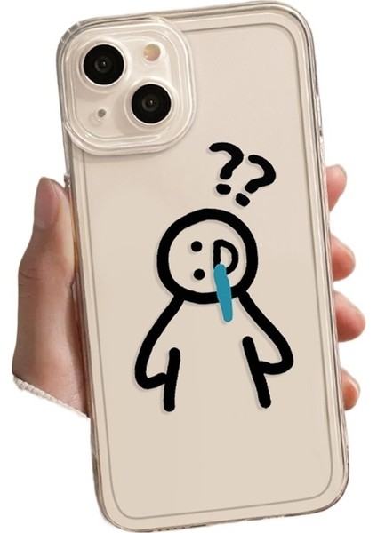 Apple Cep Telefonu Kılıfı IPHONE13 Mini Basit Kişilik Erkekler ve Kadınlar Için Uygun Çiftler Eğlenceli - [salya Akıtma] (Yurt Dışından)