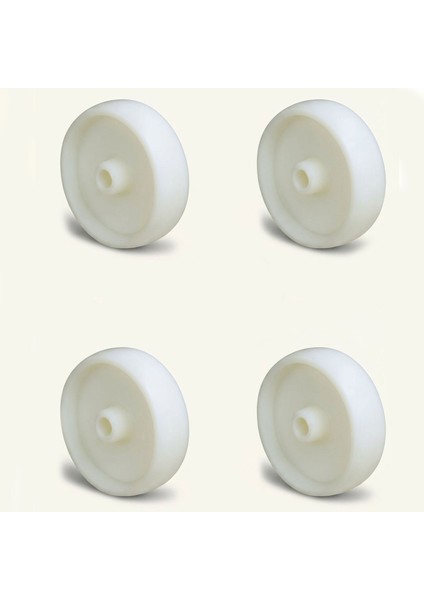 Beyaz Poliamid Yedek Teker 4’lü Set 100X35 mm Dayanıklı Endüstriyel Sanayi Tipi Tekerlek