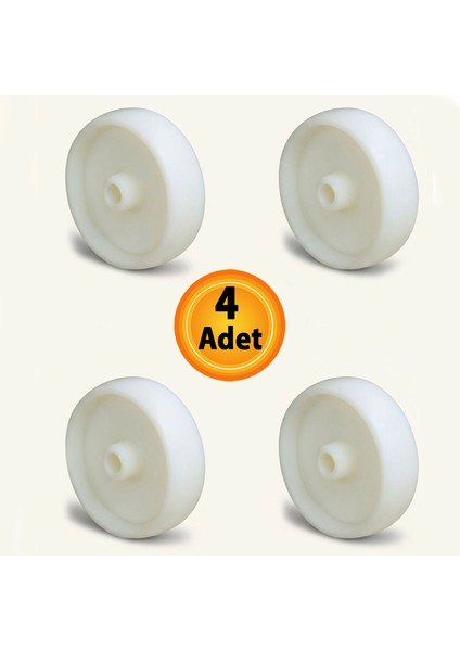 Beyaz Poliamid Yedek Teker 4’lü Set 100X35 mm Dayanıklı Endüstriyel Sanayi Tipi Tekerlek fiyatları