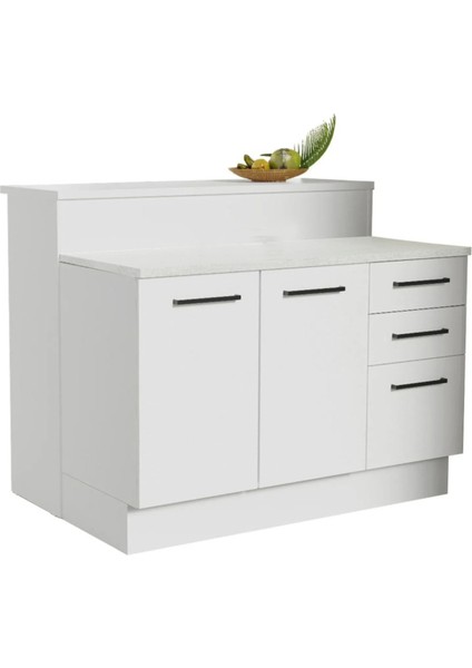 Victor Mutfak Adası Alt Modül 120 Cm- Tezgah Dahil-Çok Amaçlı Dolap-Alt Modül-2 Kapaklı 3 Çekmeceli fiyatları