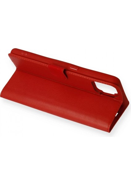 Oppo A73 Kılıf Trend S Plus Kapaklı Kılıf - Kırmızı modelleri