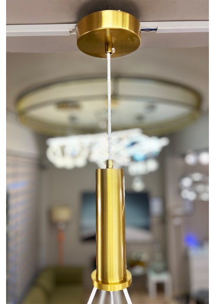 Mınımal Globe Cloud Golden & White 7'li Sarkıt Cam Avize fırsatları