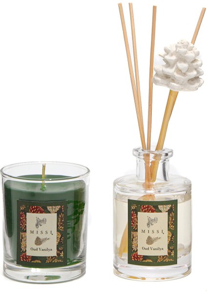 Yılbaşı Oud Vanilya Hediye Seti (Oda Kokusu&vegan Mum) fiyatları