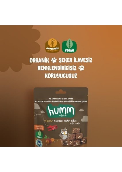 Humm Organik Fındıklı Kakaolu Vegan Kek 30 gr fiyatları