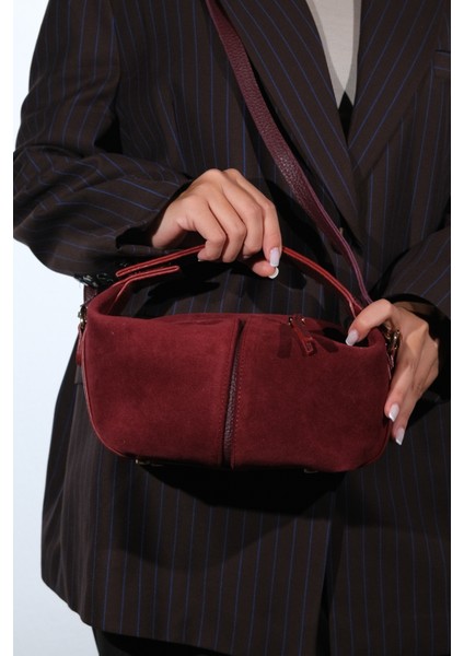 Island Bordo Süet Hakiki Deri Kadın Kol Çantası fiyatları