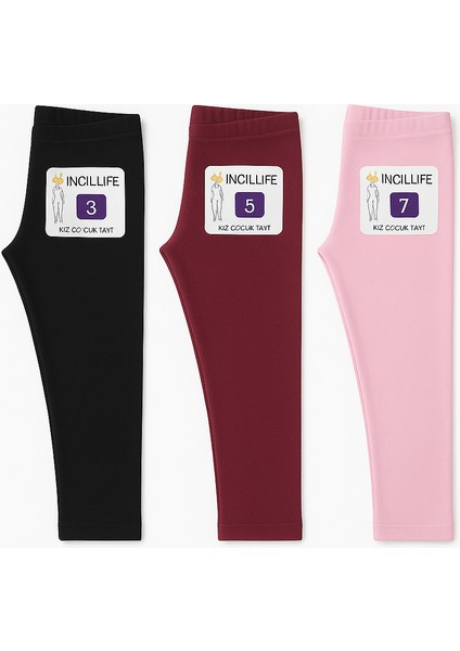 3'lü Set Çocuk Tayt Kışlık Şardonlu – Sıcak ve Konforlu