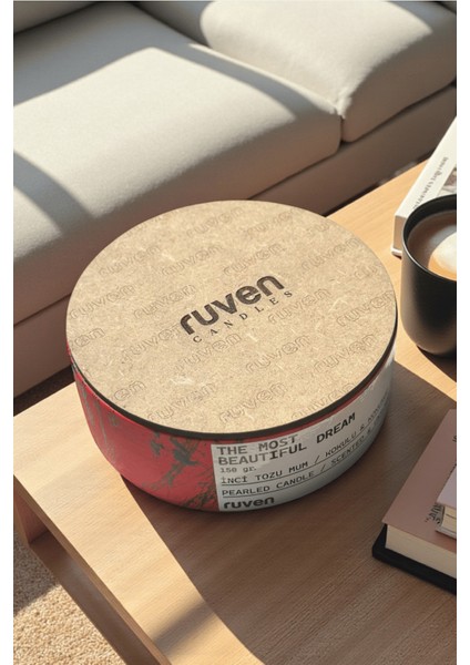 Dekoratif Mermer Efektli Taş 'the Most Beautıful Dream' 150 gr Kokulu Inci Tozu Mum fırsatları