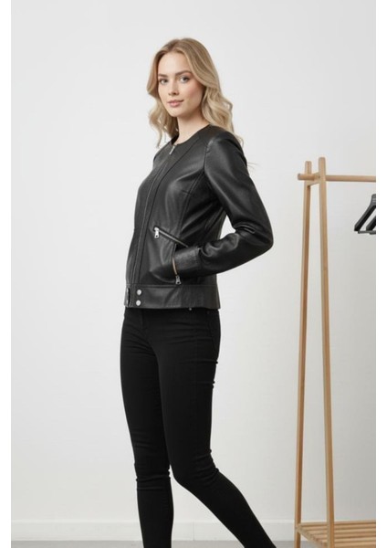 Kadın Siyah Deri Ceket fiyatları