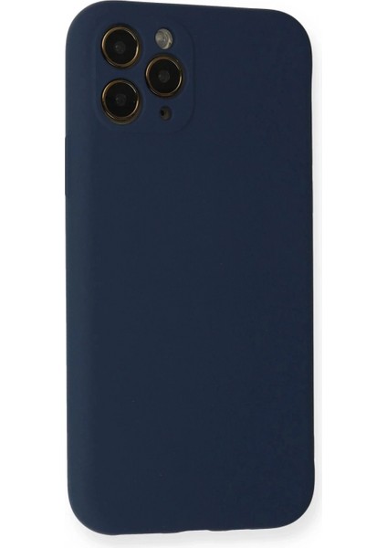 iPhone 11 Pro Kılıf Nano Içi Kadife Silikon - Lacivert modelleri
