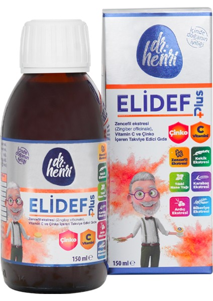 Dr.Henri Elidef Şurup Zencefil, C Vitamini Ve Çinko Içeren Takviye Edici Gıda 1