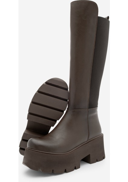 Kadın Kalın Dolgu Taban Günlük Çizme Ferlas