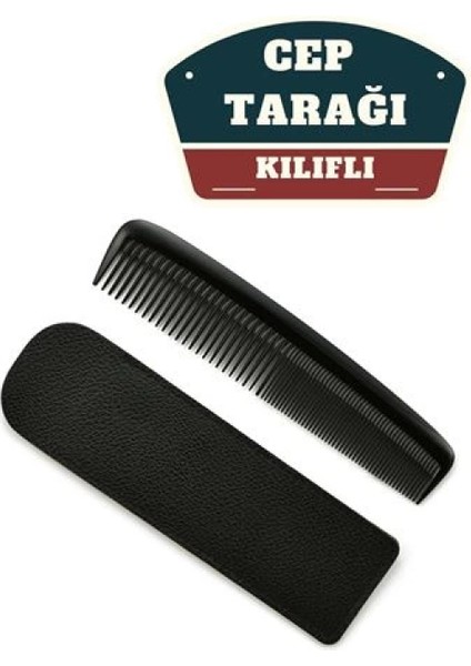 Modacar Kılıflı Cep Tarağı – 14 x 3 cm | Kompakt, Şık ve Taşınabilir Erkek Bakım Tarağı