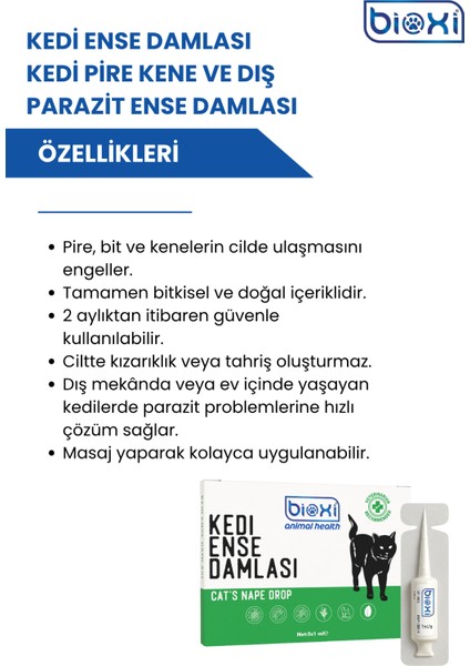 Kedi Pire Kene ve Dış Parazit Ensee Damlası 5x1 ml 5 Tüp fiyatları