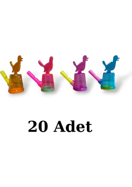 20 Adet Horoz Şeklinde Sulu Kanarya Düdük Oyuncak