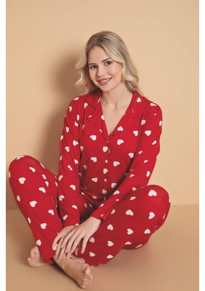 Desenli Kadın Pijama Takımı 3301