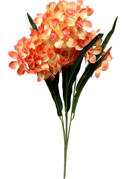 Yapay Çiçek Nergis Demeti 5 Dal 50 cm Pastel Renk