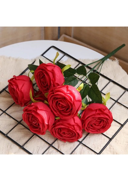 7 Dal Katmerli Lodos Gül Kırmızı 45 cm fiyatları
