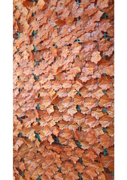 Yapay Çit Yapay Sarmaşık Asma Yaprağı Dekorasyonu , Paravan Yapay Sarmaşık, Sarı Sonbahar 100X300 cm