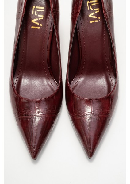 Hudson Bordo Baskı Kadın Topuklu Ayakkabı fiyatları