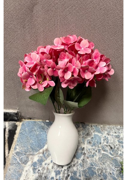 Yapay Lüx 5 Dallı Islak Ortanca Demeti 45 cm Pembe fiyatları