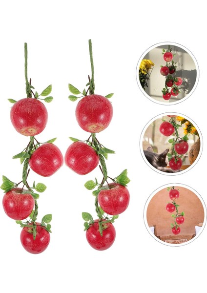 Yapay Sarkıt Elma Dalı 8 Adet Limonlu 60 cm