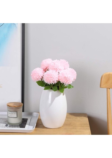 Yapay Iri 7 Dal Kasımpatı Demeti Kar Topu Açık Pembe 45CM