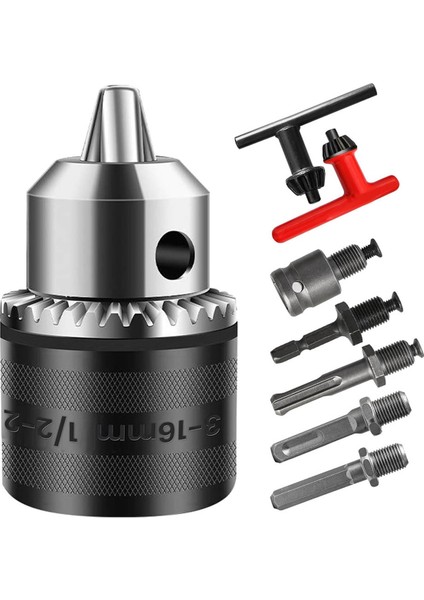 3-16MM Drill Chuck Adaptörü 1/2-20UNF Darbe Sürücüsü/elektrik Matkabı/çekiç Matkabı Için 16MM Chuck Tuşu (Yurt Dışından)