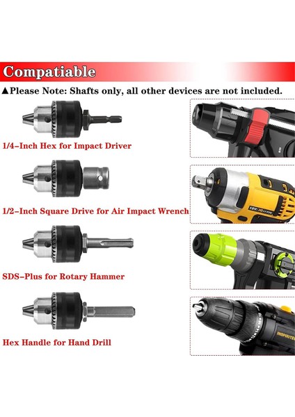 3-16MM Drill Chuck Adaptörü 1/2-20UNF Darbe Sürücüsü/elektrik Matkabı/çekiç Matkabı Için 16MM Chuck Tuşu (Yurt Dışından) fiyatları