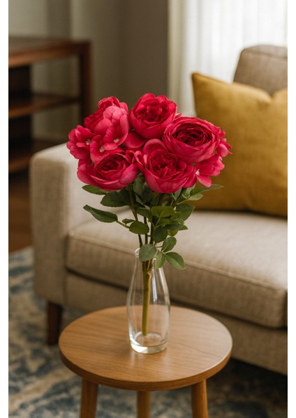 Yapay Çiçek Şakayık Ortancalı Gül Buketi 5li Pembe fiyatları