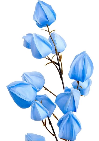 Dekoratif Yapay Mavi Çan Çiçeği - 100 cm modelleri