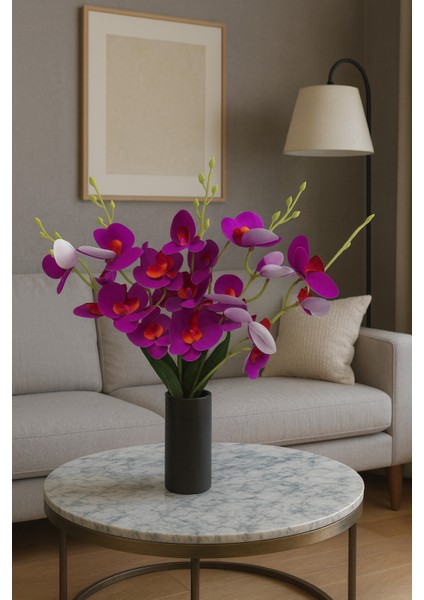 Yapay Çiçek Islak Orkide Demet 5 Dal 40 cm Mor fırsatları