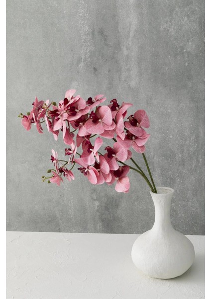 Yapay Islak Orkide Çiçeği Baskılı Tek Dal 100 cm Pembe indirimleri