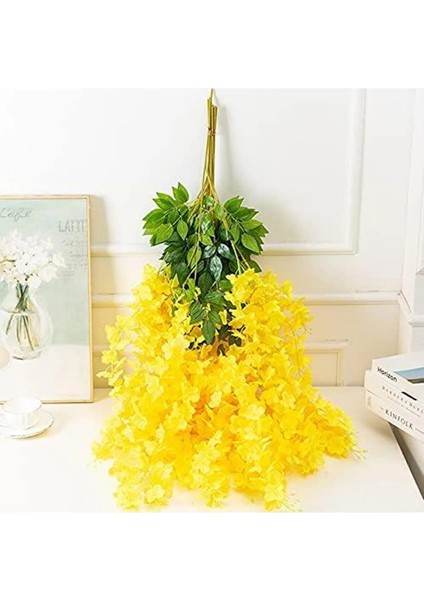Yapay Sarkan Akasya Çiçeği 100 cm Sarı 12 Li Paket Akasya 12Lİ fiyatları