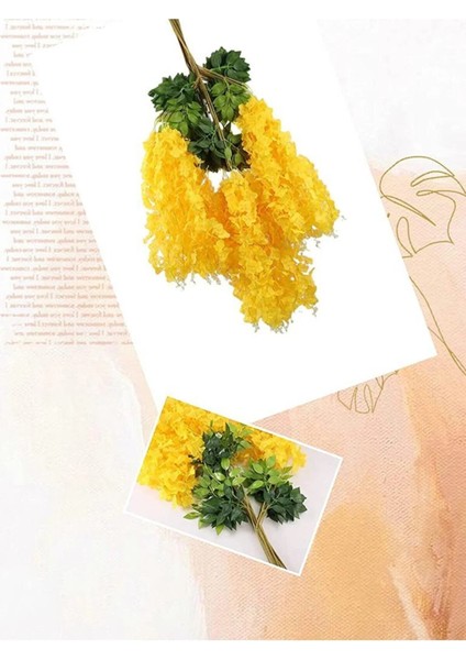 Yapay Sarkan Akasya Çiçeği 100 cm Sarı 12 Li Paket Akasya 12Lİ fırsatları