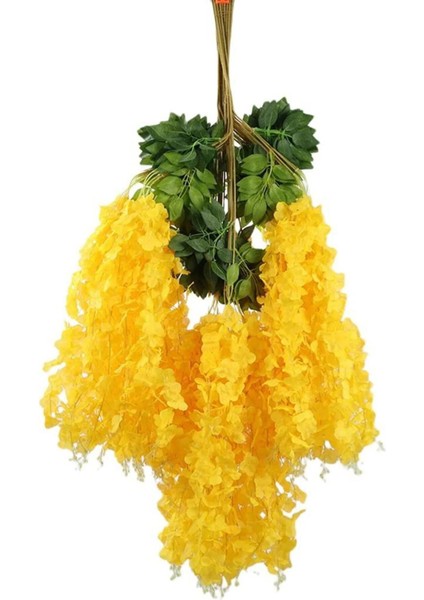 Yapay Sarkan Akasya Çiçeği 100 cm Sarı 12 Li Paket Akasya 12Lİ