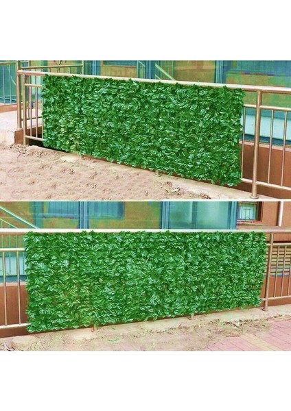 Yapraklı Rulo Sarmaşık Çit Plastik Görüntü Kapatma Çiti 1x3