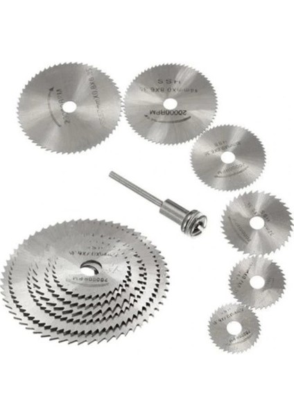 Metal 6 Parça Mini Matkap Ucu Ahşap Kesme Yuvarlak Çelik Bıçak Disk Testere Seti Kiti