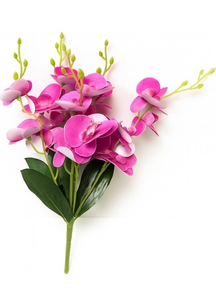 Yapay Çiçek Islak Orkide Demet 5 Dal 40 cm Acık Pembe