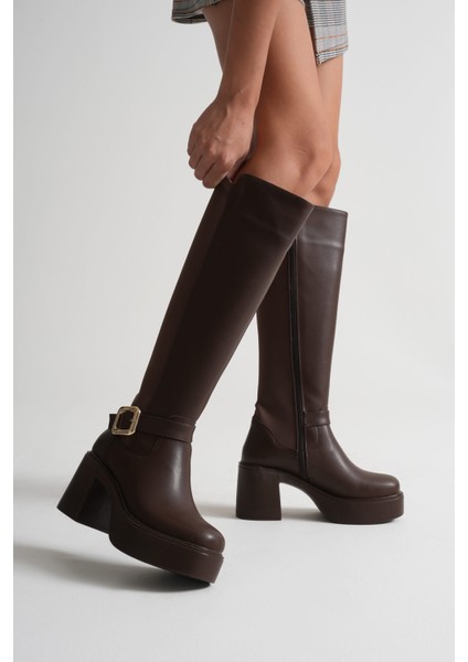 Woly Kadın Günlük Acı Kahve Tokalı Çizme indirimleri