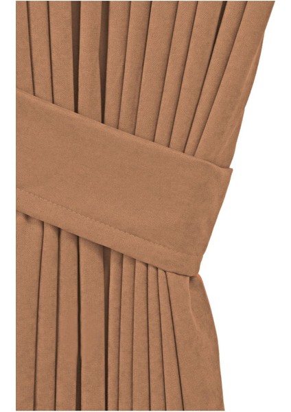 Petek Dokulu Kadife Dokuma Sık (1 x 3)Pileli Fon Perde (Sütlü Kahve) fiyatları