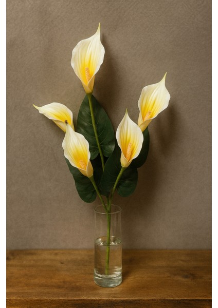 Yapay Çiçek Islak Gala Sarı 5 Dal 80 cm fiyatları