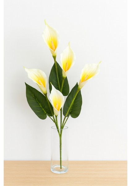 Yapay Çiçek Islak Gala Sarı 5 Dal 80 cm modelleri