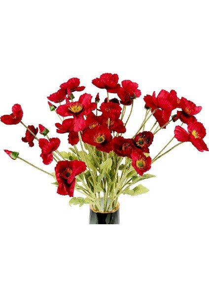 Yapay Çiçek 4lü Gelincik Dalı 60 cm Kirmizi fiyatları