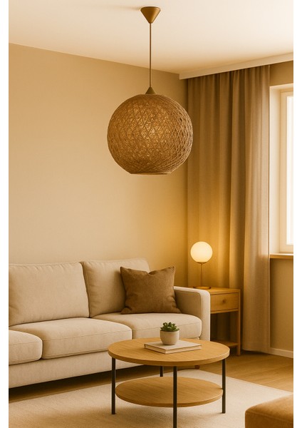 Bohem,rustik,modern,jüt,doğal,hasır,el Yapımı Sarkıt Avize