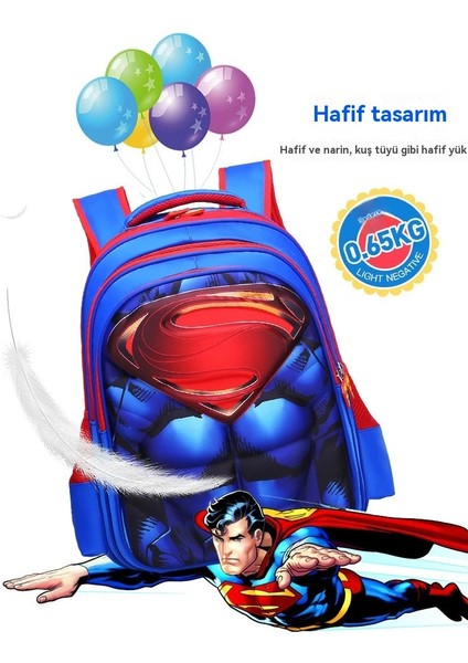 Yeni Ilkokul Çantası 1-3-6 Sınıf Marvel Örümcek Adam Çocuk Okul Çantası Omuz Yükünü Azaltma ve Omurga Koruması 3D Üç Boyutlu Desen (Yurt Dışından) fırsatları