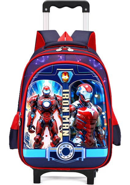 2025 Yeni Arabalı Okul Çantası Ilkokul Öğrencileri Ikinci ve Üçüncü Sınıf Çocuklar Yük Azaltma Karikatür Okul Çantası Büyük Kapasiteli Sırt (Yurt Dışından)