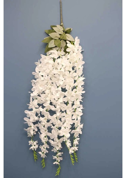 Yapay Çiçek 5li Uzun Sarkan Sümbül 90 cm Beyaz