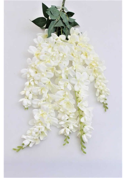 Yapay Çiçek 5li Uzun Sarkan Sümbül 90 cm Beyaz fiyatları