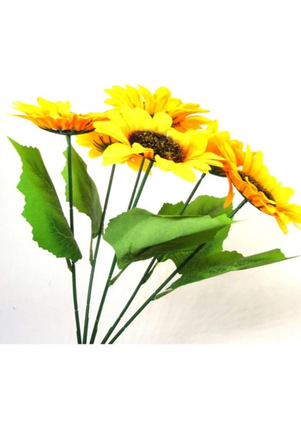 Yapay Çiçek 5 Dallı Ayçiçeği 50 cm modelleri
